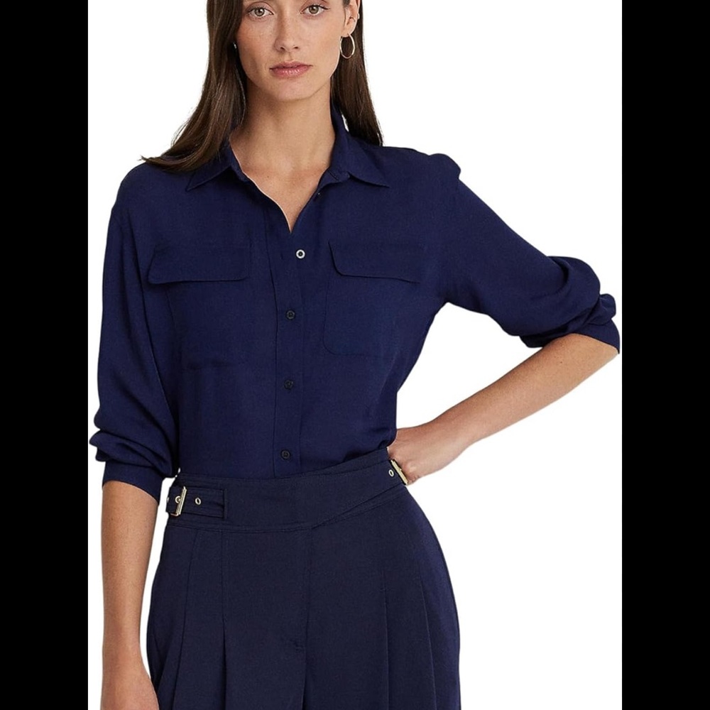 H&M | Blue Button Down Blouse | Sz 10